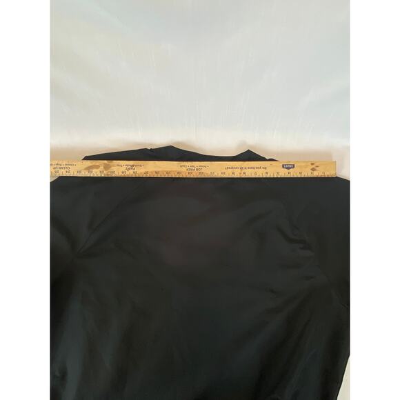 Mens XL 46-49 Teamwork Athletic Apparel Nylon Pullover windbreaker Black & White - Picture 8 of 10